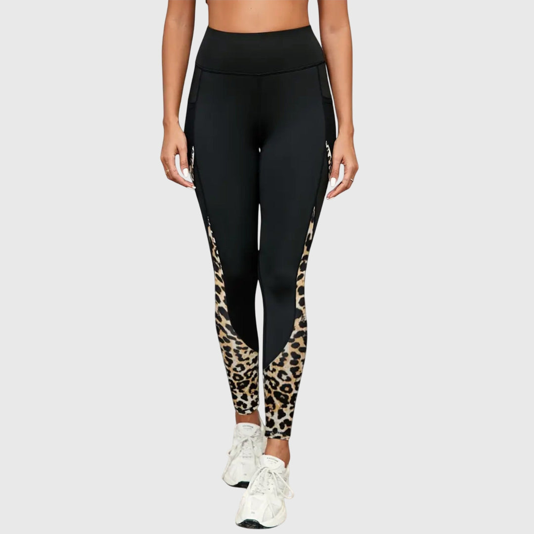Annie | High-Waisted Leopard Print Workout Pants